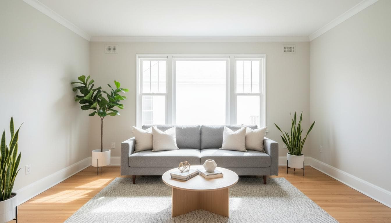 Fire Damage Living Room Rebuild after restoration